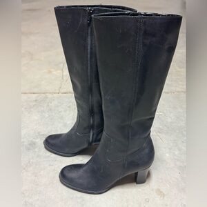 a.n.a. womens black knee high boots size 9M genuine leather